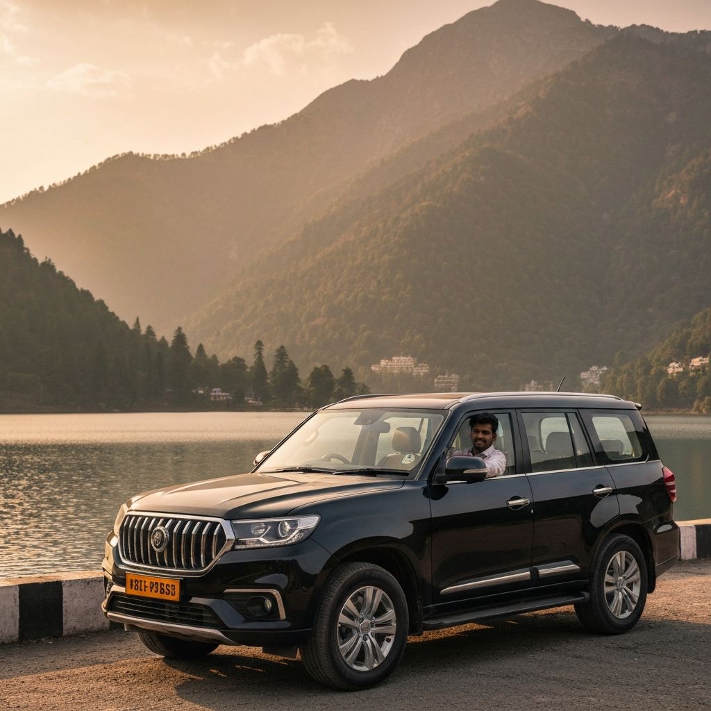 Mohit CabTaxi Services vehicle in Uttarakhand hills